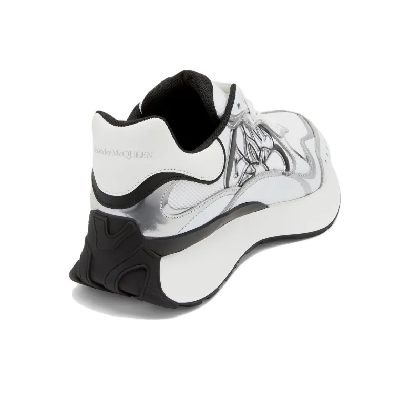 Alexander McQueen Sprint Runner Chalk White Black Print-3