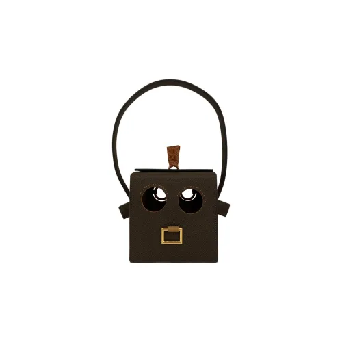 HERMES Crocodile Leather With Cow Leather Accents Handbag Women's Gray/Brown