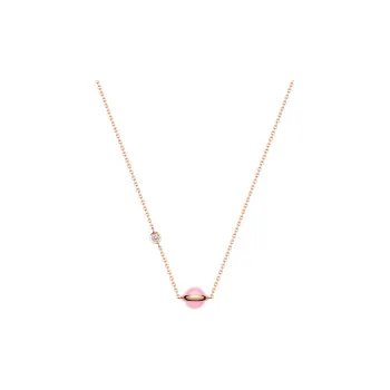 PIAGET Possession Turn Life On 18K Rose Gold Opal Diamond Necklaces Women's Rose Gold