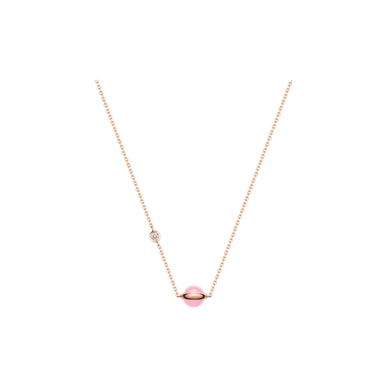 PIAGET Possession Turn Life On 18K Rose Gold Opal Diamond Necklaces Women's Rose Gold-0