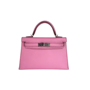 HERMES Mini Kelly Generation 1 Epsom Leather Kelly Bag Shoulder Bag Crossbody Bag Handbag Regular Women's 5P Pink