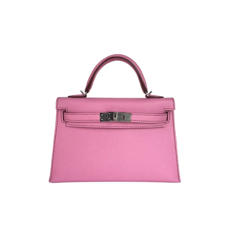 HERMES Mini Kelly Generation 1 Epsom Leather Kelly Bag Shoulder Bag Crossbody Bag Handbag Regular Women's 5P Pink-0