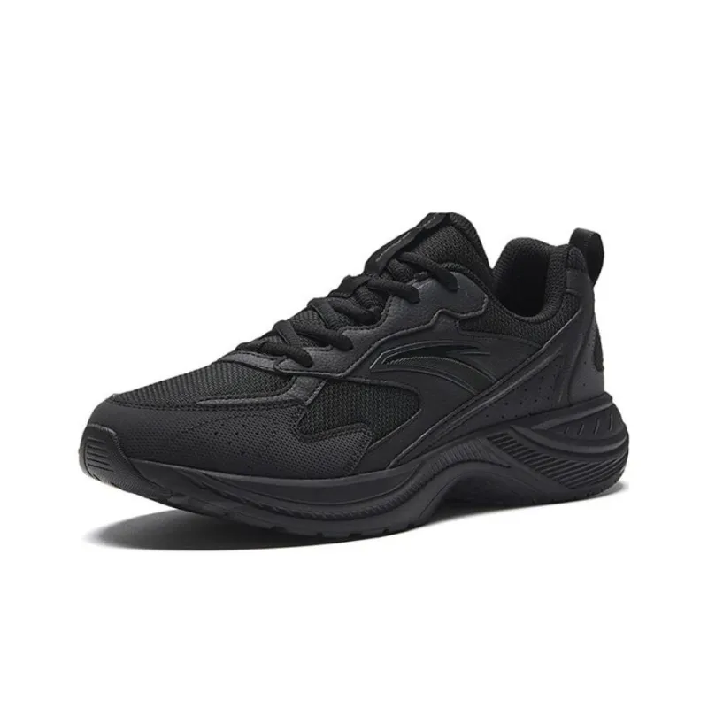 Anta Cushioning Anti Slip And Wear Resistant Low Top Running Shoes Men's Black-2