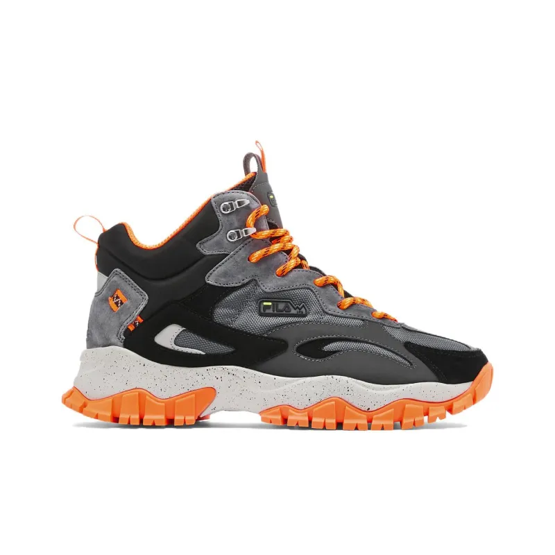 FILA Ray Tracer TR 2 Mid Wear Resistant Mid Top Casual Shoes Men's Black Orange-1