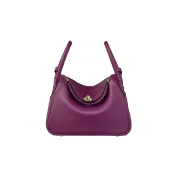 HERMES Lindy Evercolor Calfskin Handbag Shoulder Bag Women's P9 Anemone Sea Anemone Purple