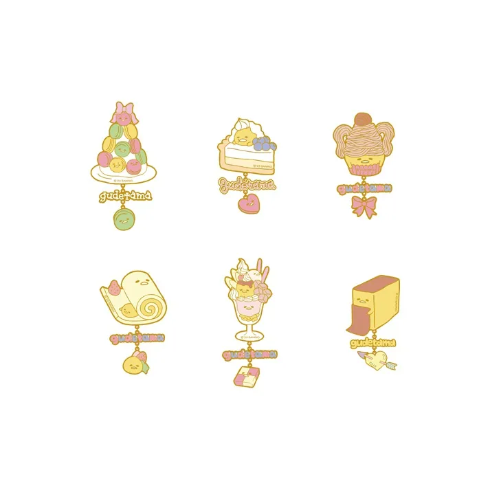 TOP TOY Gudetama Sweet Afternoon Tea Collection IP Merch Badges-0