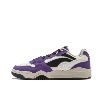 LiNing Yuebai Cushioning Breathable Low Top Skateboard Shoes Unisex White Purple