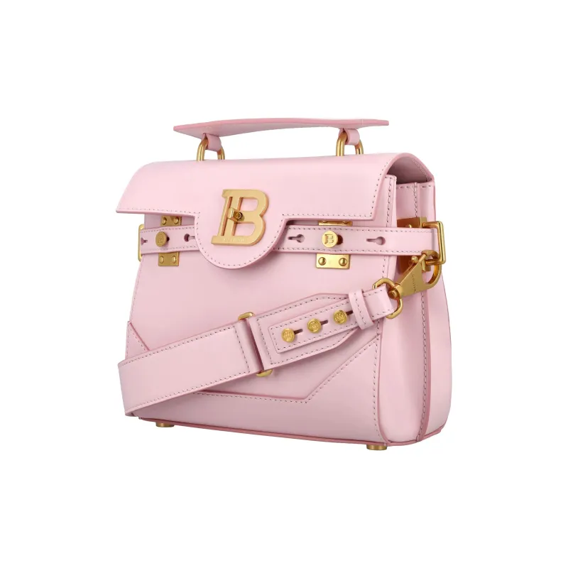 BALMAIN B-BUZZ Calfskin Handbag Shoulder Bag Crossbody Bag Regular Women's Light Rose-2
