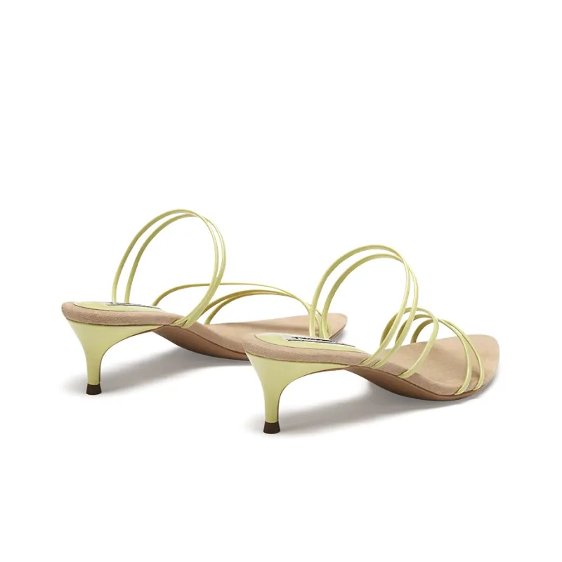 73Hours Coachella Strap Sandals Women's Light Yellow-4