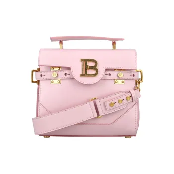 BALMAIN B-BUZZ Calfskin Handbag Shoulder Bag Crossbody Bag Regular Women's Light Rose