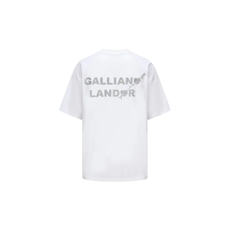 GALLIANO LANDOR T Shirt Unisex White-1