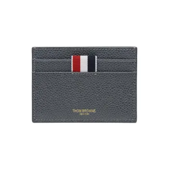THOM BROWNE· Leather Card Holder Men's Gray