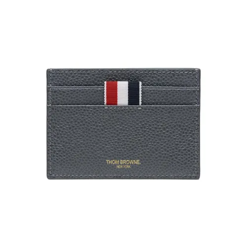THOM BROWNE· Leather Card Holder Men's Gray