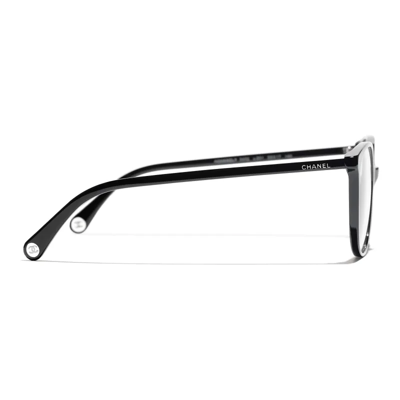 CHANEL Plate Frame Butterfly Eyeglass Frames Unisex Black-2