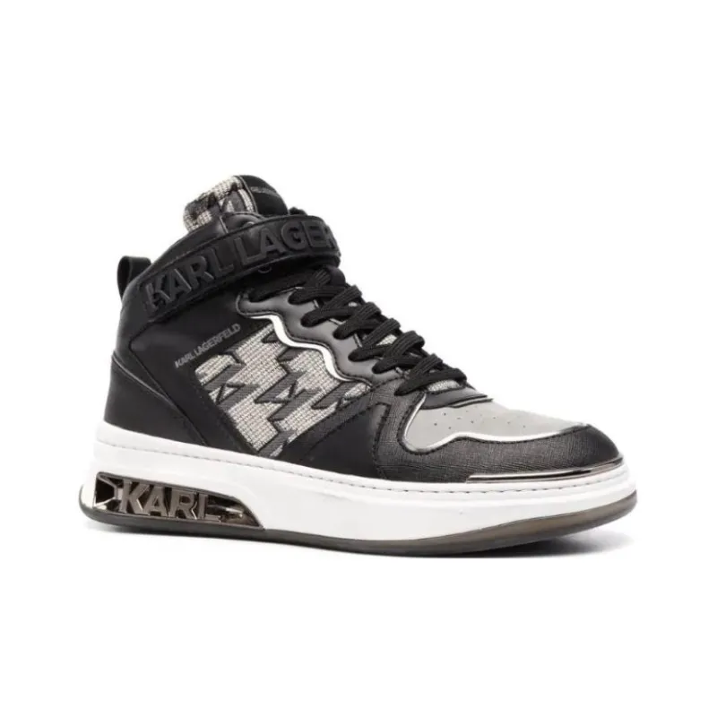KARL LAGERFELD Elektra Stylish Skateboarding Shoes Women's Black White-1