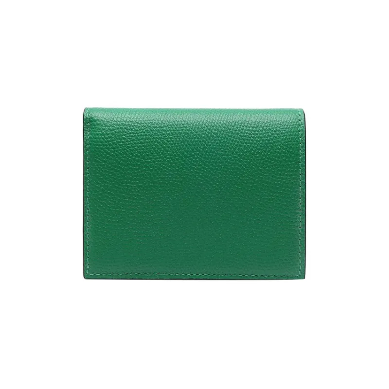 Valentino Vlogo Cow Leather Wallets Card Holders Regular Women's Green-3