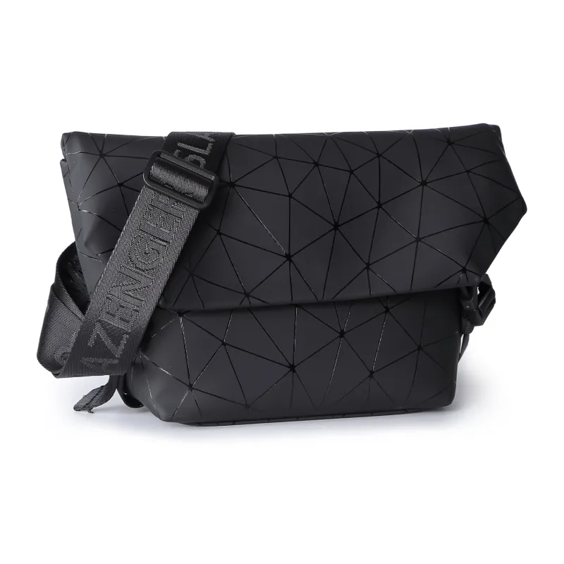 Slazenger Soft Leather Crossbody Bags Regular Unisex Dark Gray Black-1