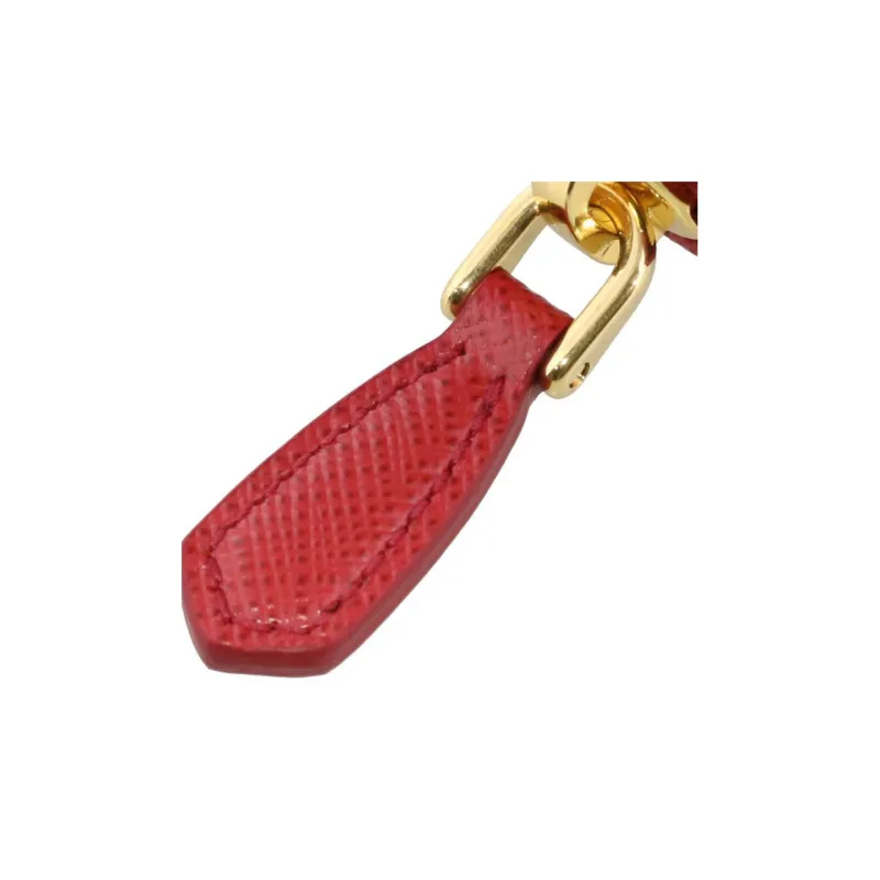 PRADA Leather Clutches Wallets Large Size Women's Red-6