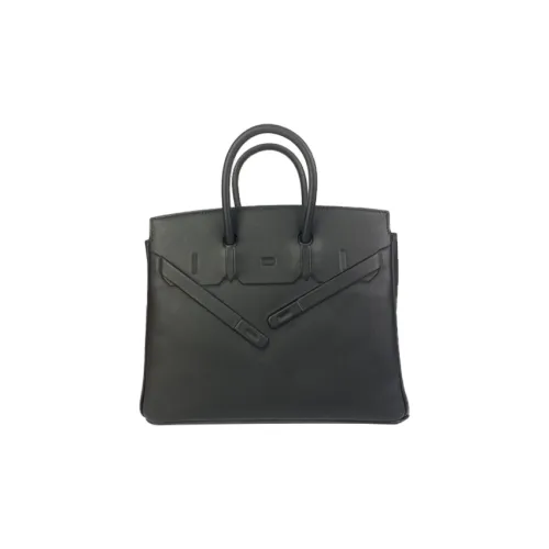 HERMES Birkin Swift Leather Birkin Bag Shadow Handbag Regular Women's Noir Black