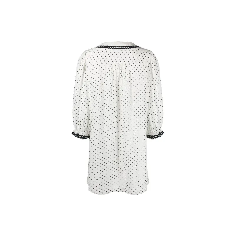 Rixo Long-Sleeved Dresses Women's White-1