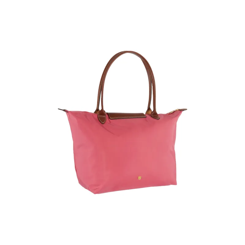 LONGCHAMP Le Pliage Cow Leather Canvas Polyamide Canvas Bag Dumpling Bag Handbag Shoulder Bag Women's Peach Pink-3