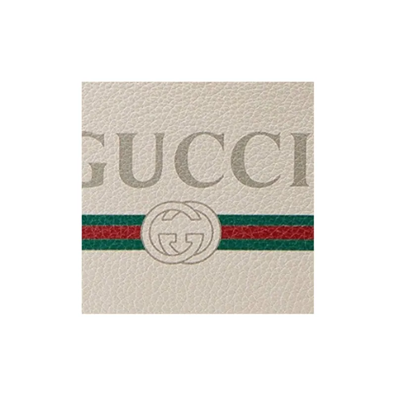 GUCCI Leather Wallet Regular Men's White-5