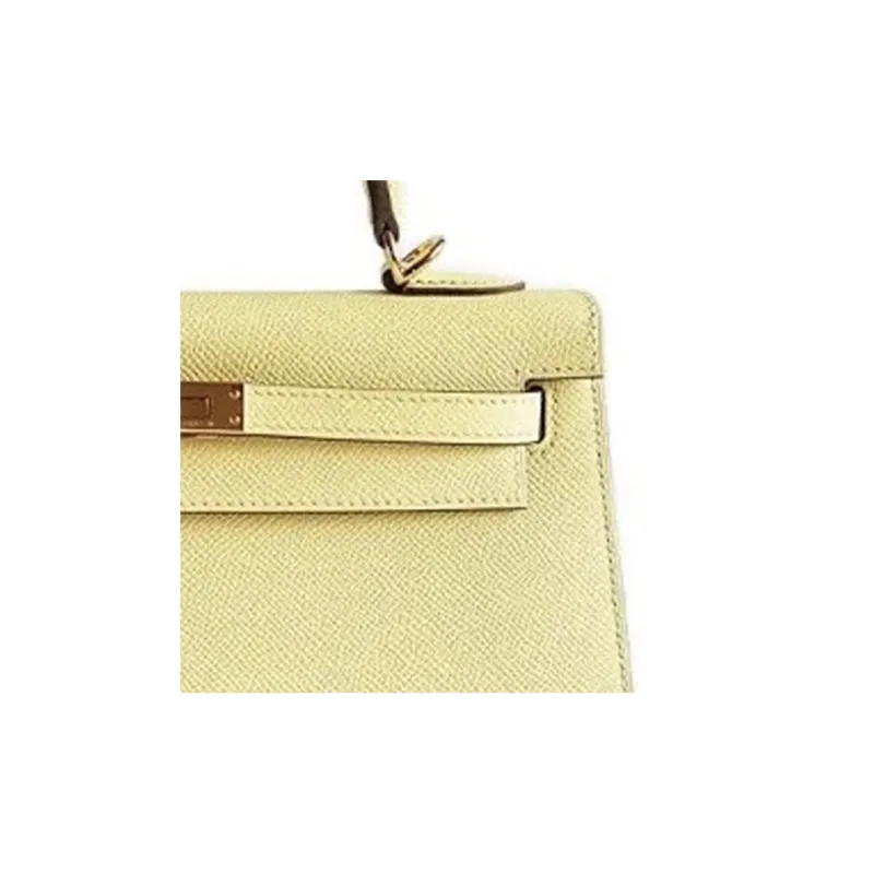 HERMES Kelly Epsom Leather Kelly Bag Handbags Regular Women's 1Z Jaune Poussin Chick Yellow-4