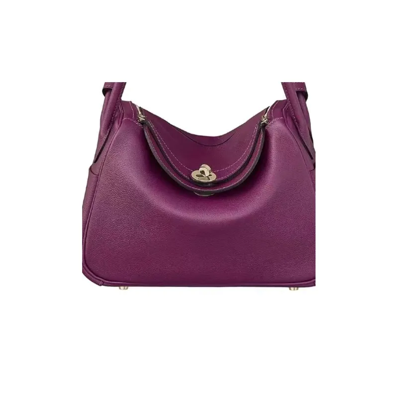HERMES Lindy Evercolor Calfskin Handbag Shoulder Bag Women's P9 Anemone Sea Anemone Purple-2