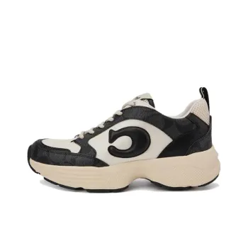 COACH Low Top Casual Shoes Women's Beige Black
