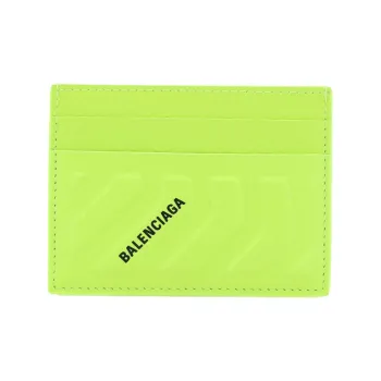 Balenciaga Calfskin Card Holder Card Holder Regular Men's Neon Yellow