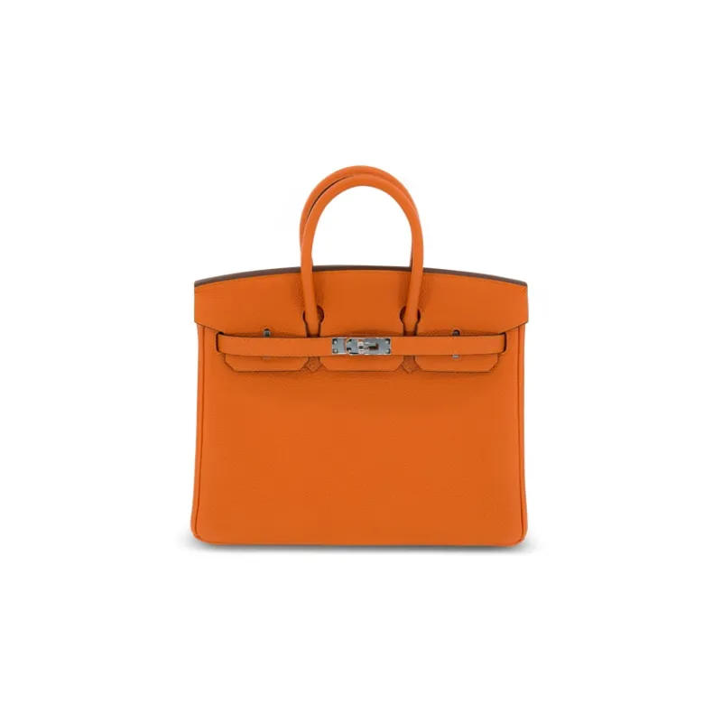 HERMES Birkin Togo Calfskin Birkin Bag Handbags Regular Women's 9J Feu Flame Orange-0