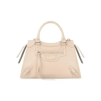 Balenciaga Neo Classic Calfskin Shoulder Bag, Crossbody Bag, Handbag Small Size Women's Light Beige