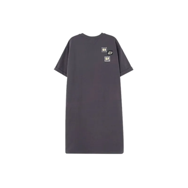 B.Duck Short Sleeved Dress Women's Dark Gray-1