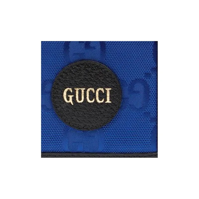 GUCCI Off The Grid Patchwork Wallet Men's Blue/Black-4