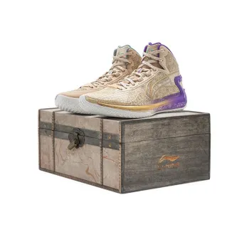 LINING Liren 4 Basketball Shoes Unisex High Top Yellow/Brown