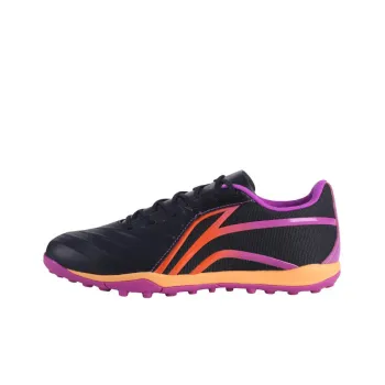 LiNing MG Rubber Short Studs Artificial Ground, Natural Ground Slip Resistant Soccer Shoes Men's Black Purple Red