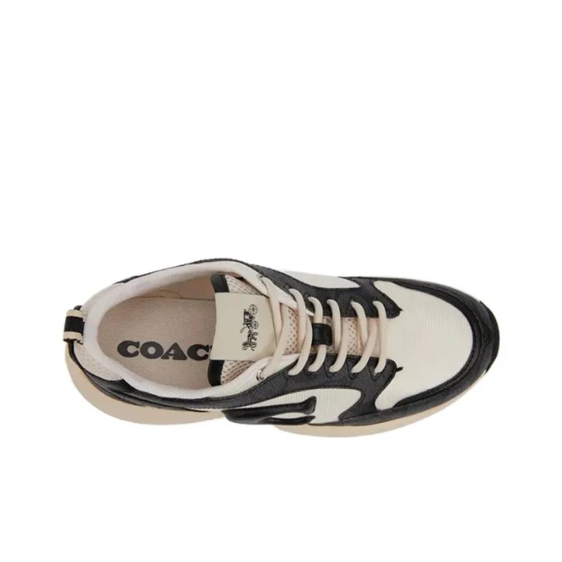 COACH Low Top Casual Shoes Women's Beige Black-2