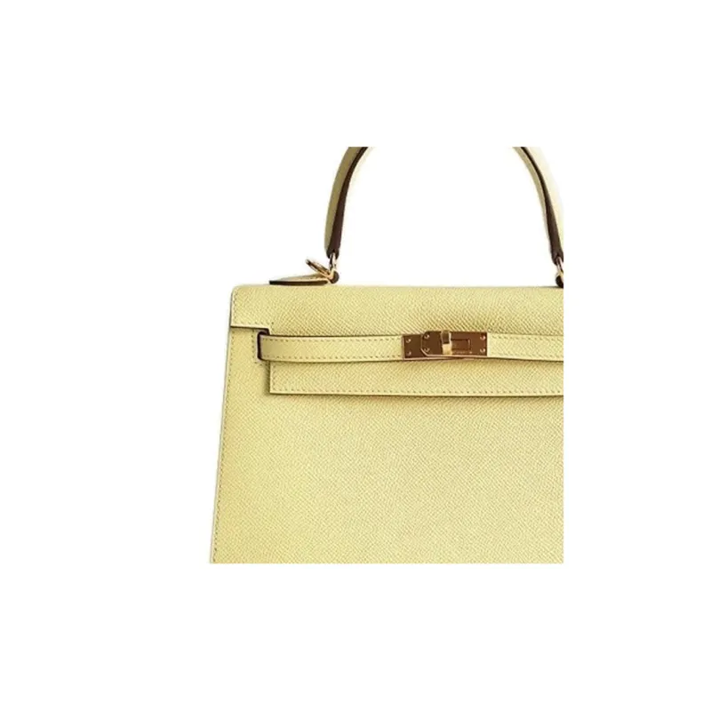 HERMES Kelly Epsom Leather Kelly Bag Handbags Regular Women's 1Z Jaune Poussin Chick Yellow-3