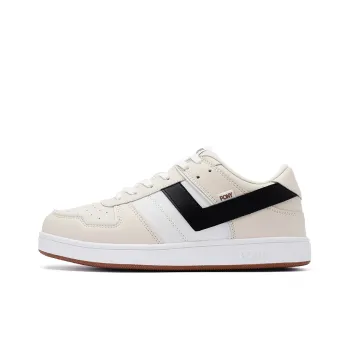 PONY Street Series Low Top Skateboard Shoes Unisex Beige Black