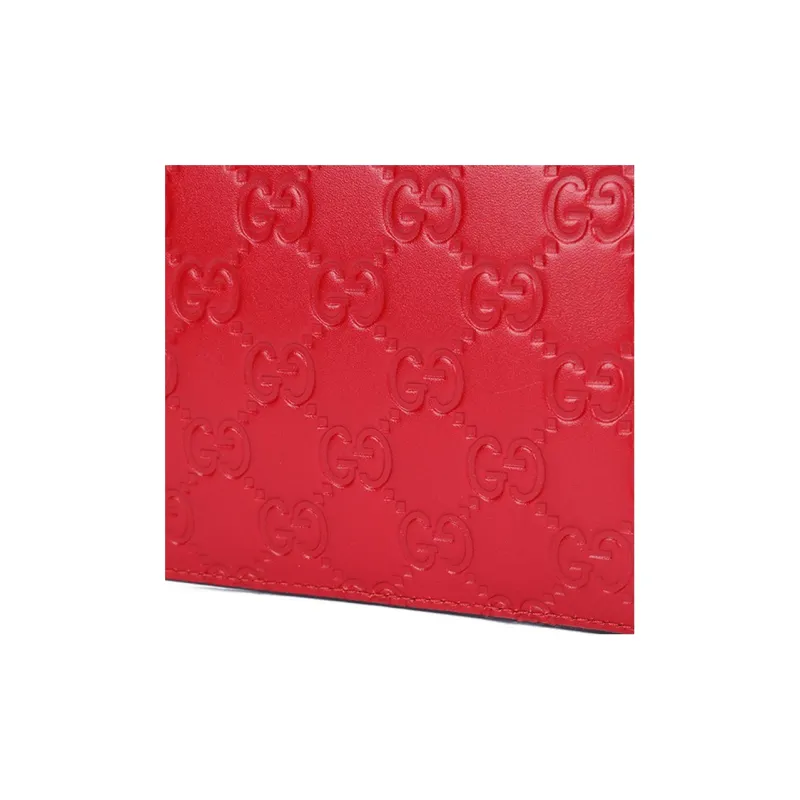 GUCCI Cow Leather Clutch Regular Women's Red-3