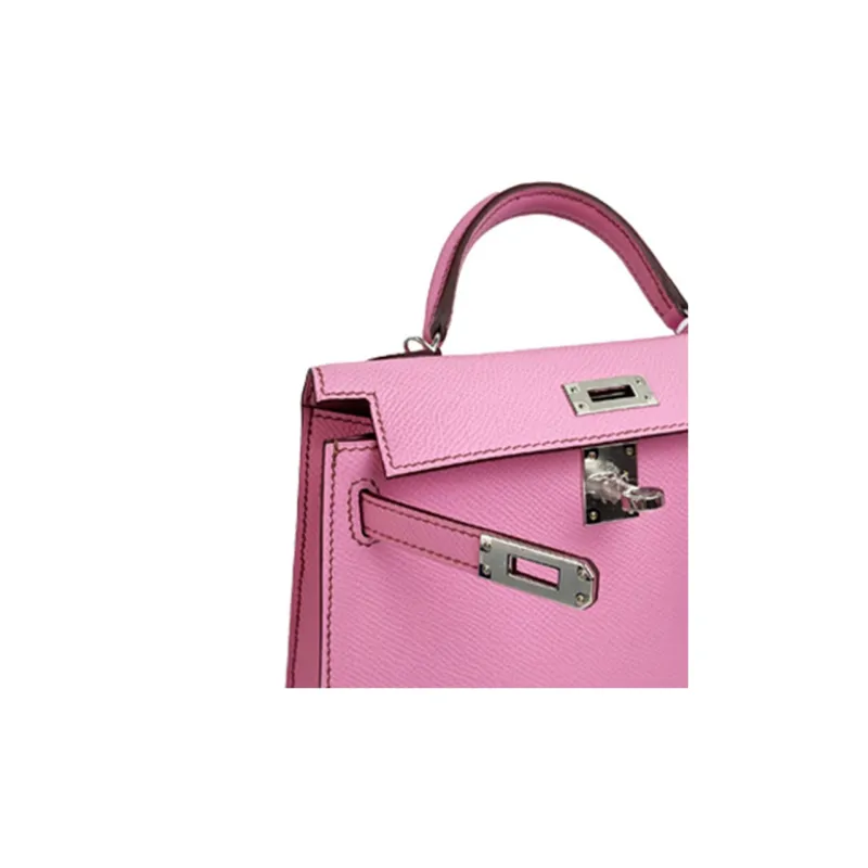 HERMES Mini Kelly Generation 1 Epsom Leather Kelly Bag Shoulder Bag Crossbody Bag Handbag Regular Women's 5P Pink-6