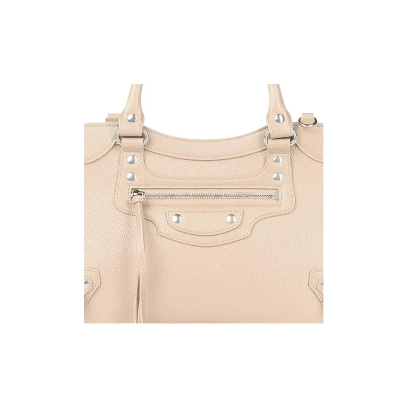 Balenciaga Neo Classic Calfskin Shoulder Bag, Crossbody Bag, Handbag Small Size Women's Light Beige-5