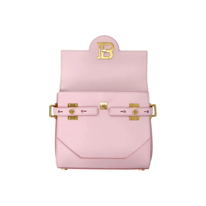 BALMAIN B-BUZZ Calfskin Handbag Shoulder Bag Crossbody Bag Regular Women's Light Rose-4