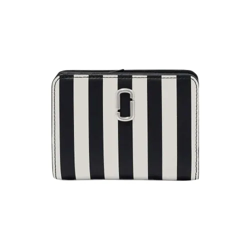 MARC JACOBS Leather Wallet Mini Women's Black/White