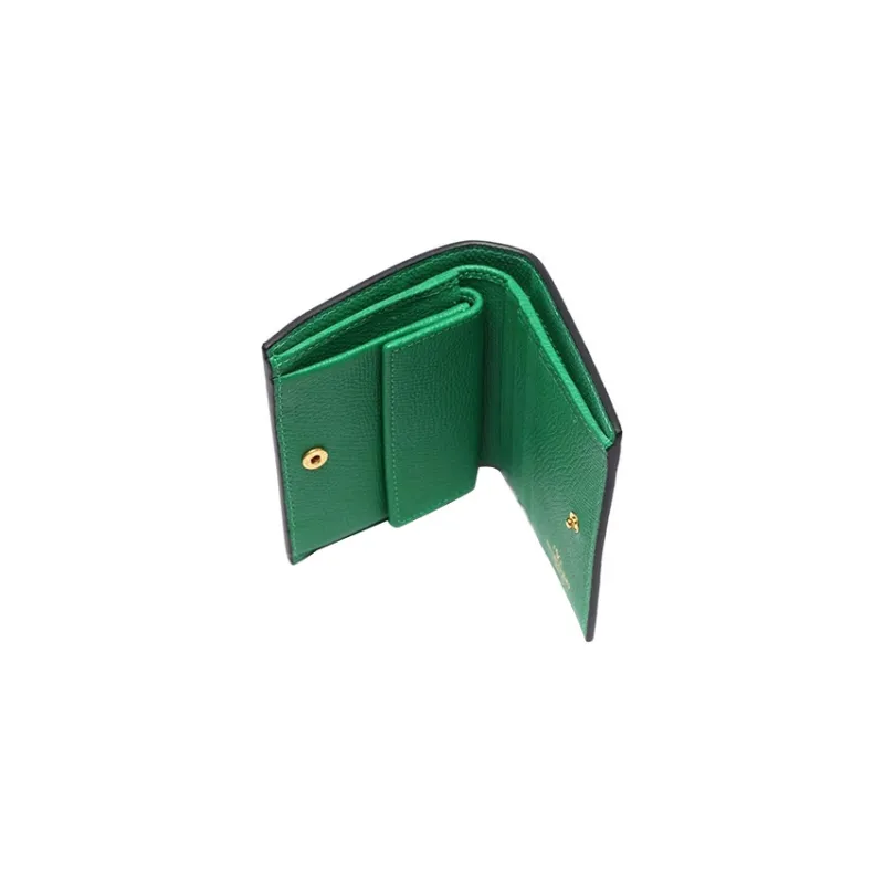 Valentino Vlogo Cow Leather Wallets Card Holders Regular Women's Green-4