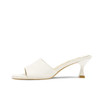 CAMEIDO TPR Sole Abrasion Resistant Slide Slippers Women's White