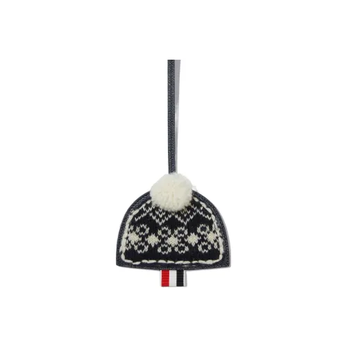 THOM BROWNE· Eggstone Grain Leather Charm Wallet Regular Men's Marine Blue