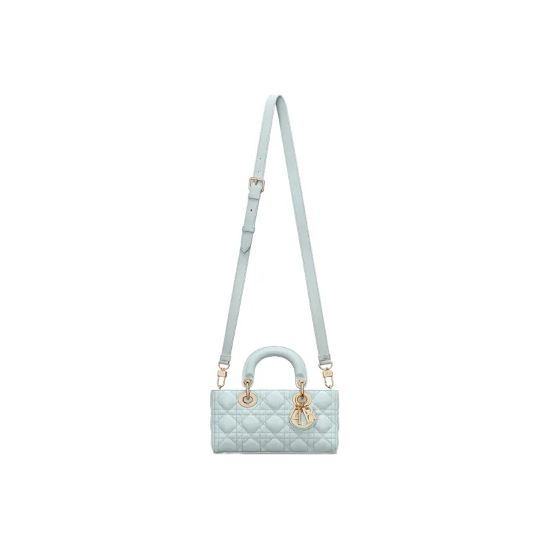 DIOR Lady D-JOY Lambskin Dior Bag Shoulder Bag Crossbody Bag Handbag Small Size Women's Blue-2