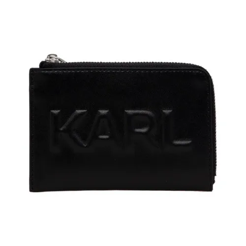 KARL LAGERFELD Leather Wallet Women's Black