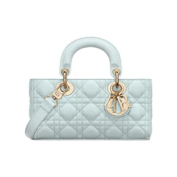 DIOR Lady D-JOY Lambskin Dior Bag Shoulder Bag Crossbody Bag Handbag Small Size Women's Blue
